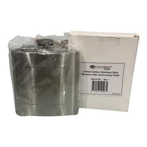 Maxxeon Stainless Steel 8oz Hip Flask Silver Limited 20th Anniversary Gift Box
